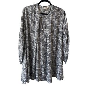 Umgee Woman's Paisley‎ Floral Tunic Blouse Lightweight Oversized Flowey Top